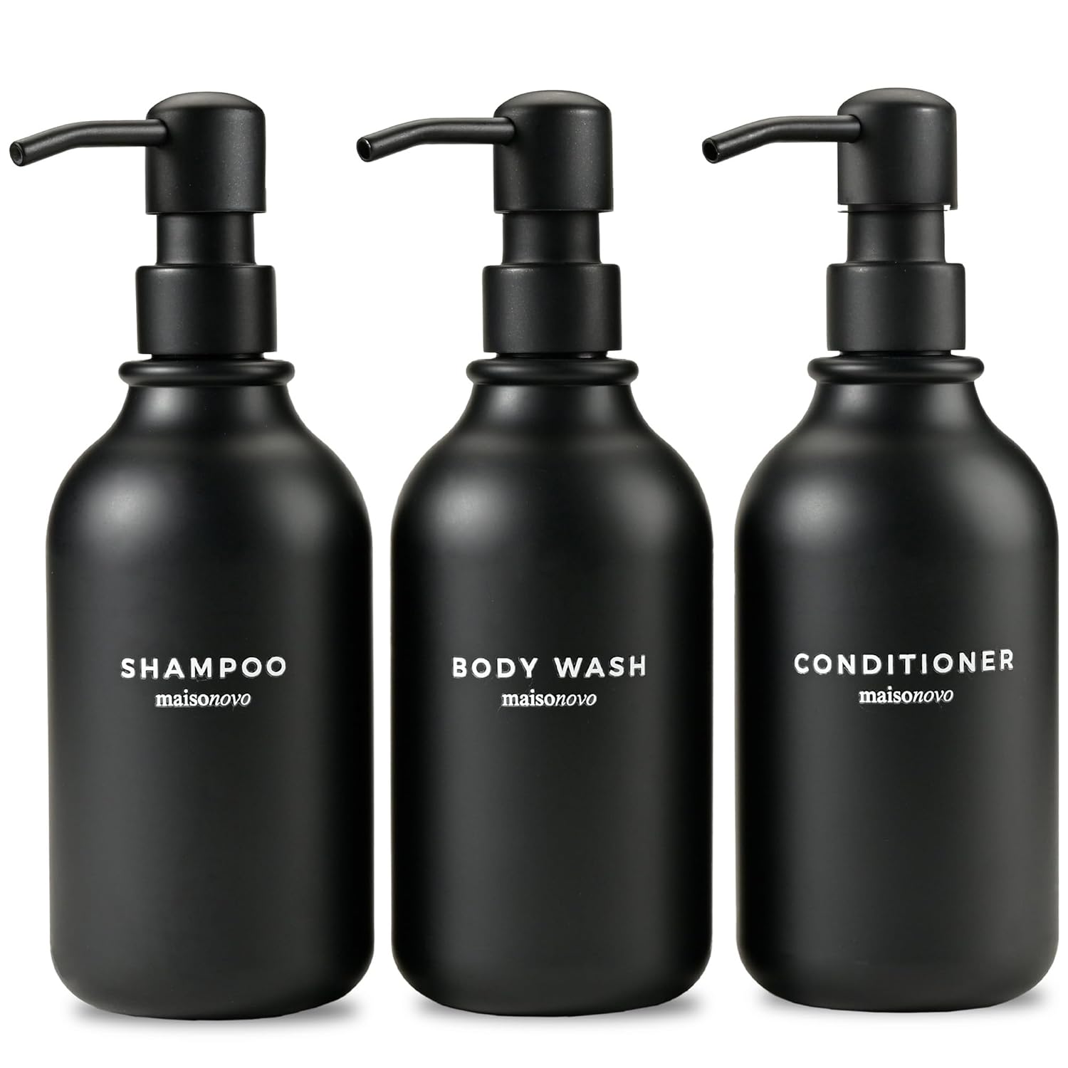 Refillable Shampoo and Conditioner Bottles Set of 3 for Style