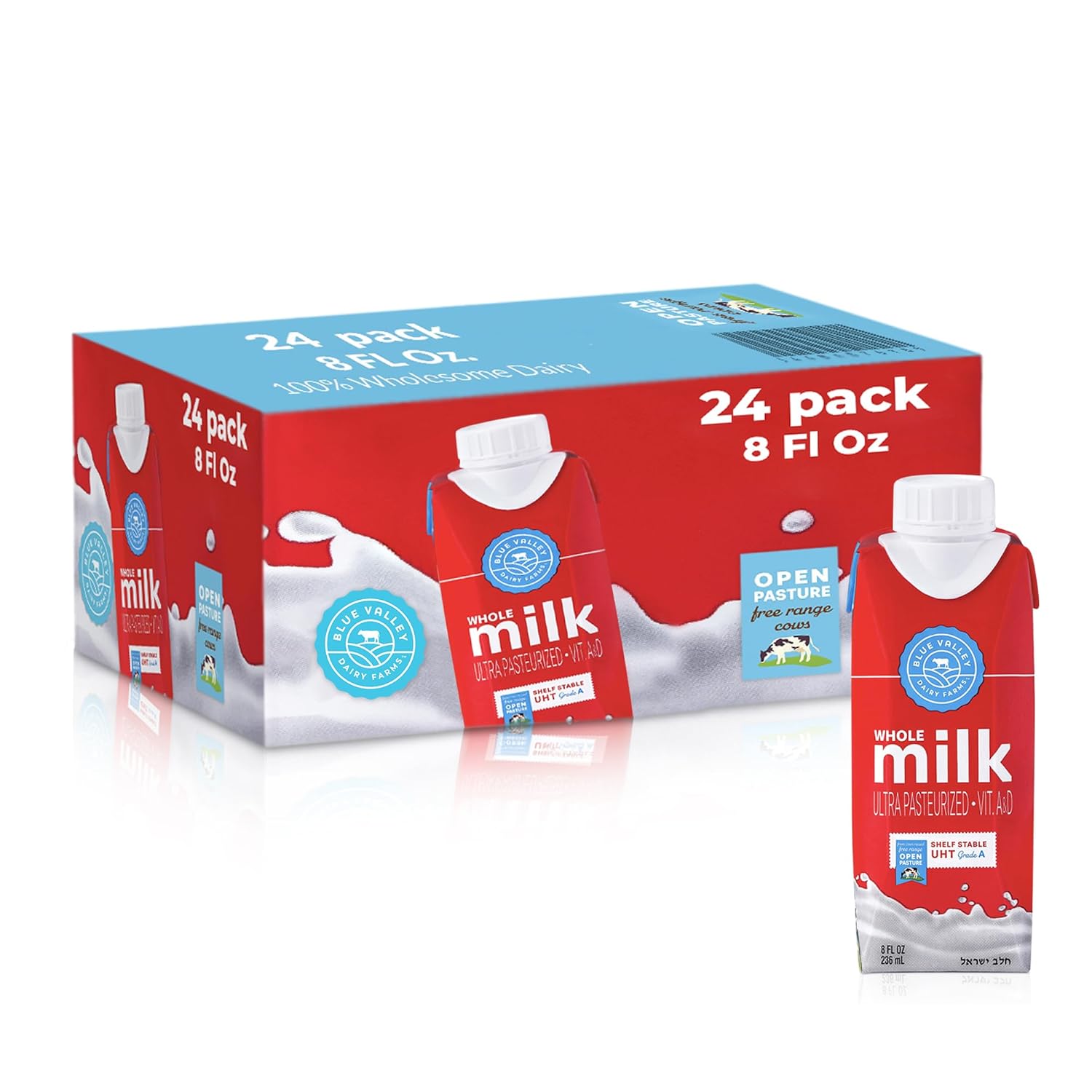 Shelf Stable Whole Milk Boxes with Vitamin D - 24 Pack