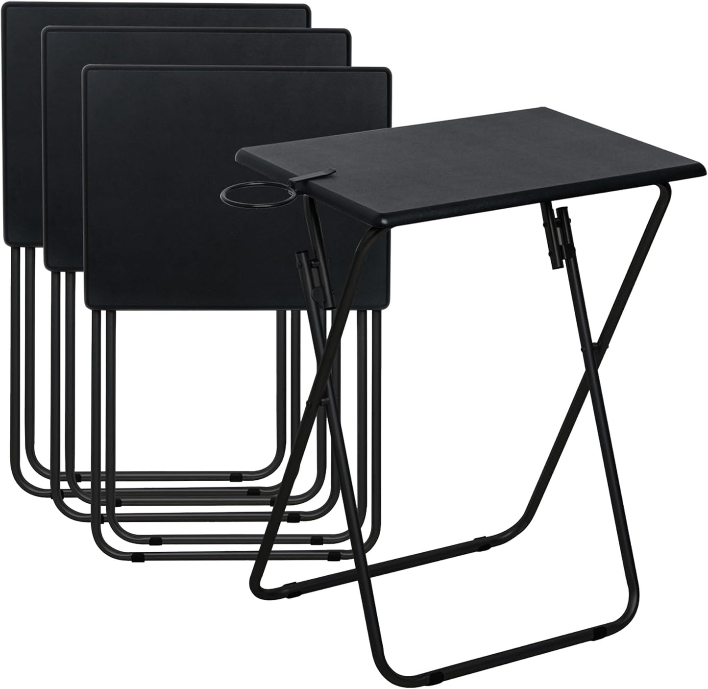 Foldable TV Trays Set - Portable Eating Tables by LOFTEY