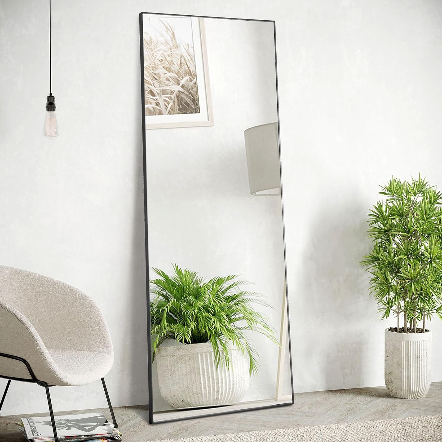 Sweetcrispy Full Length Mirror with Stand for Bedroom and Living Room