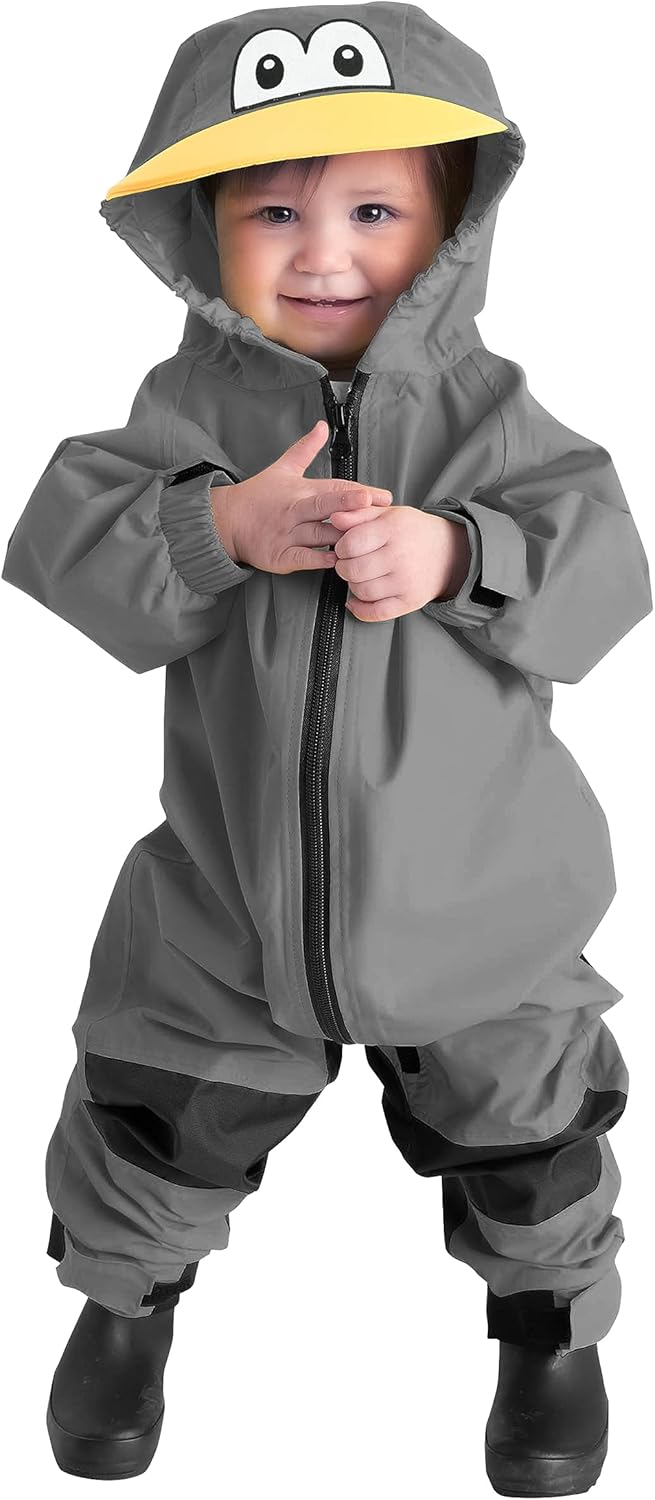 Kids Toddler Rain Suit - Waterproof Coverall for Outdoor Fun