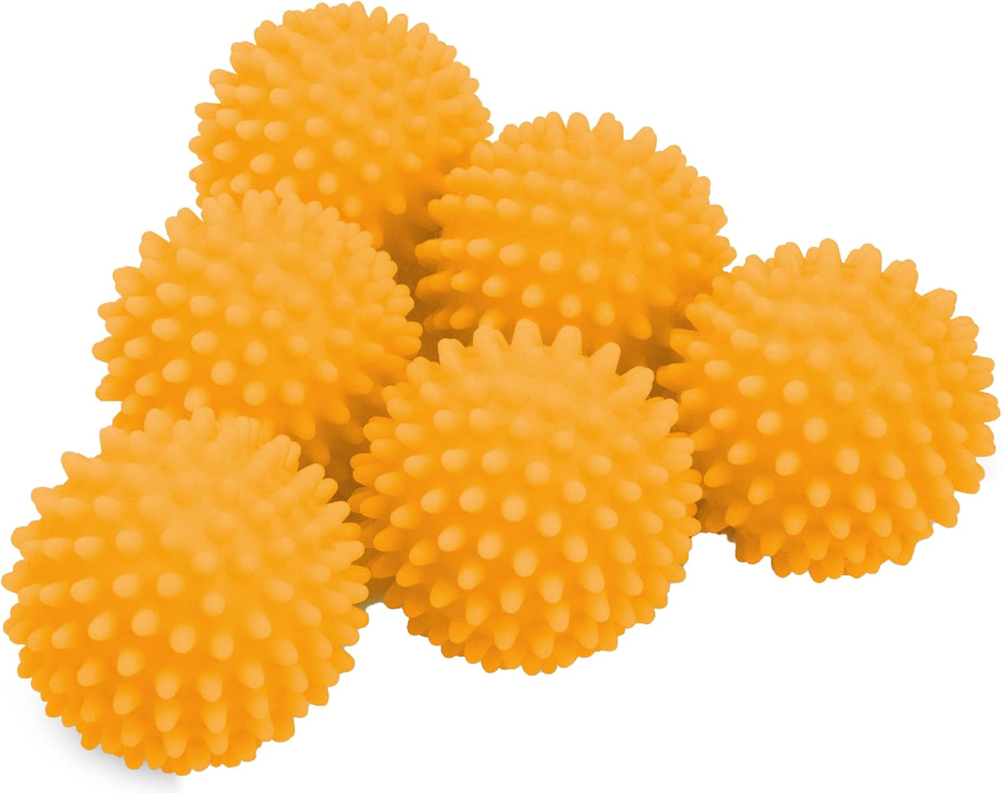 S&T Reusable Dryer Balls, Laundry Softener, Orange, 6 Pack