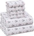 RUVANTI Flannel Sheets California King Size 6 Pc Set - Extra Soft