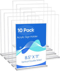 Acrylic Sign Holder 8.5 x 11 Double-Sided Pack - Clear Display Stands
