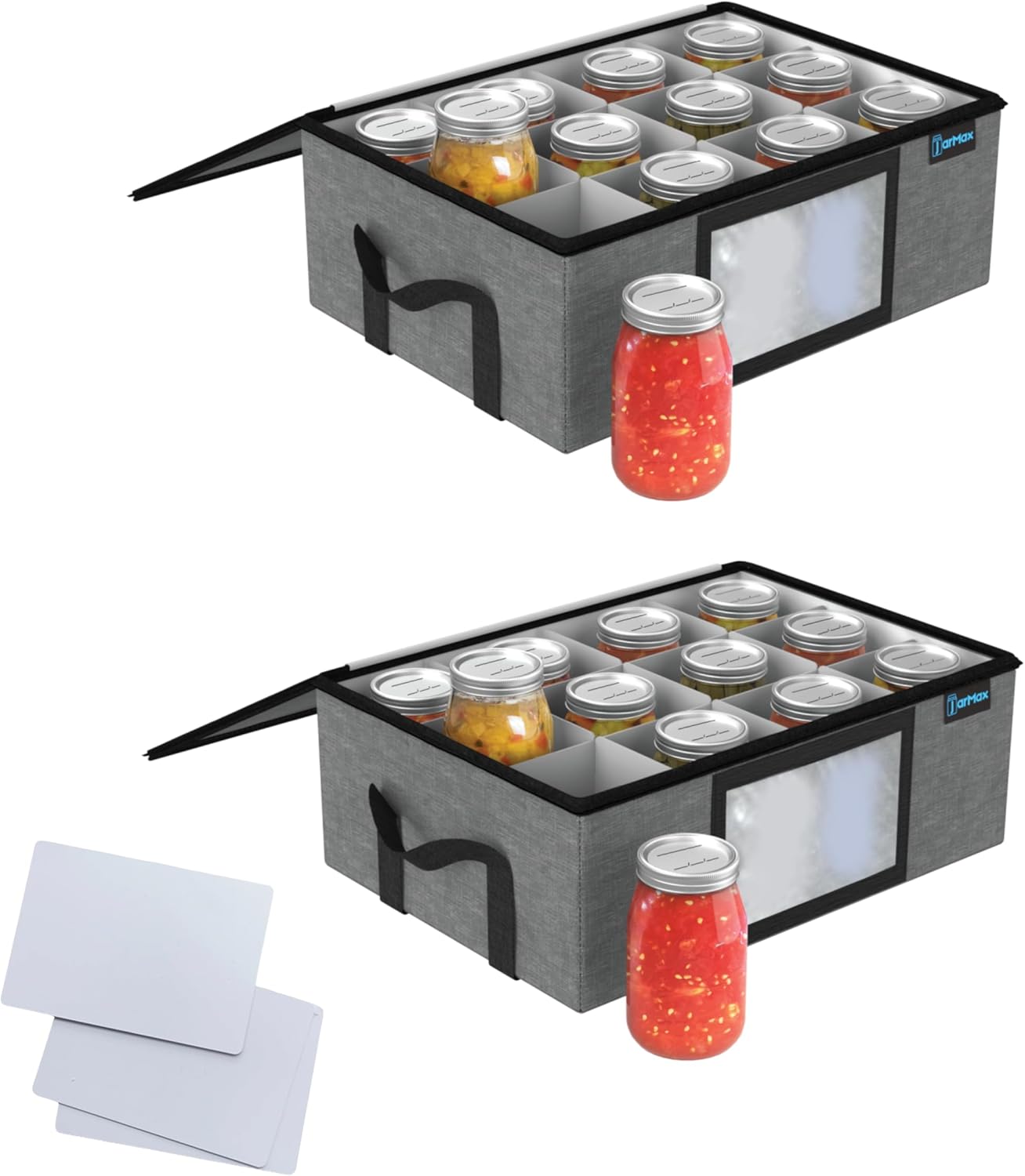 2Pk 16 oz Pint Mason Jar Organizer for Efficient Storage