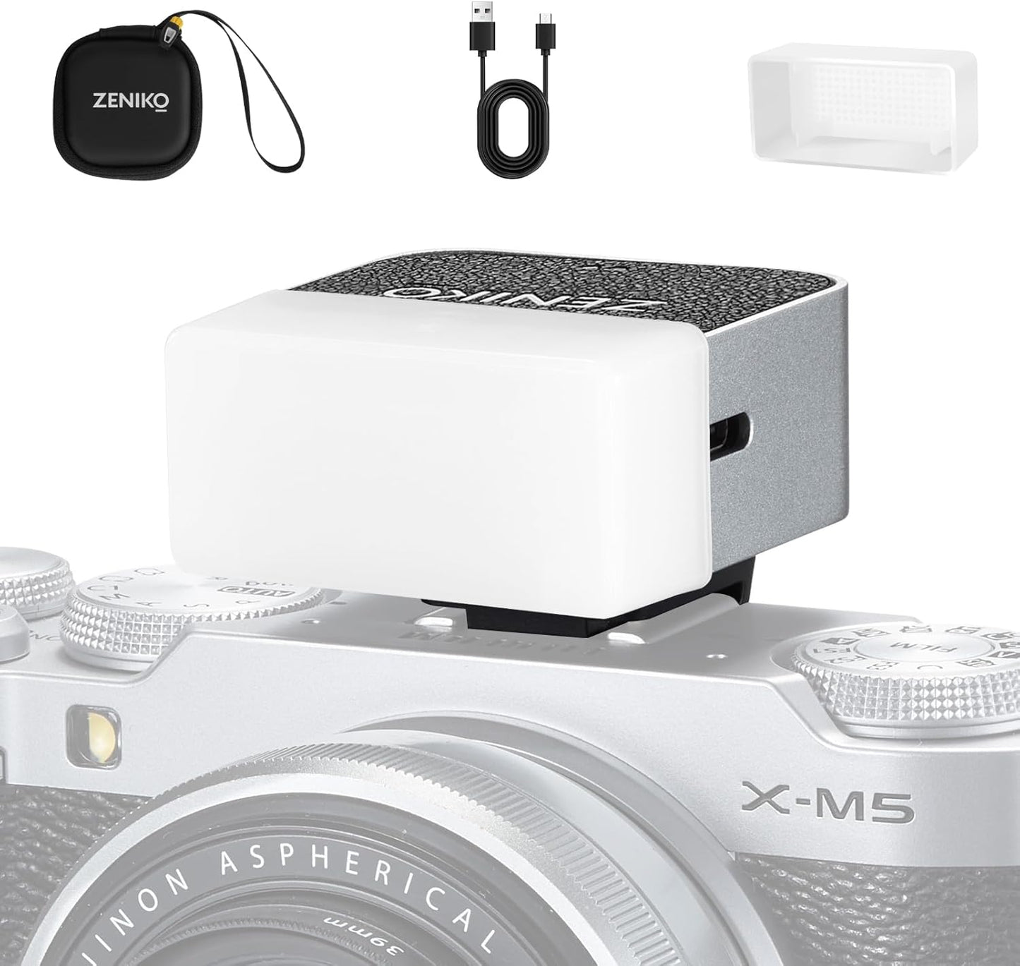 ZF08 Mini Camera Flash with Diffuser for Perfect Lighting Control