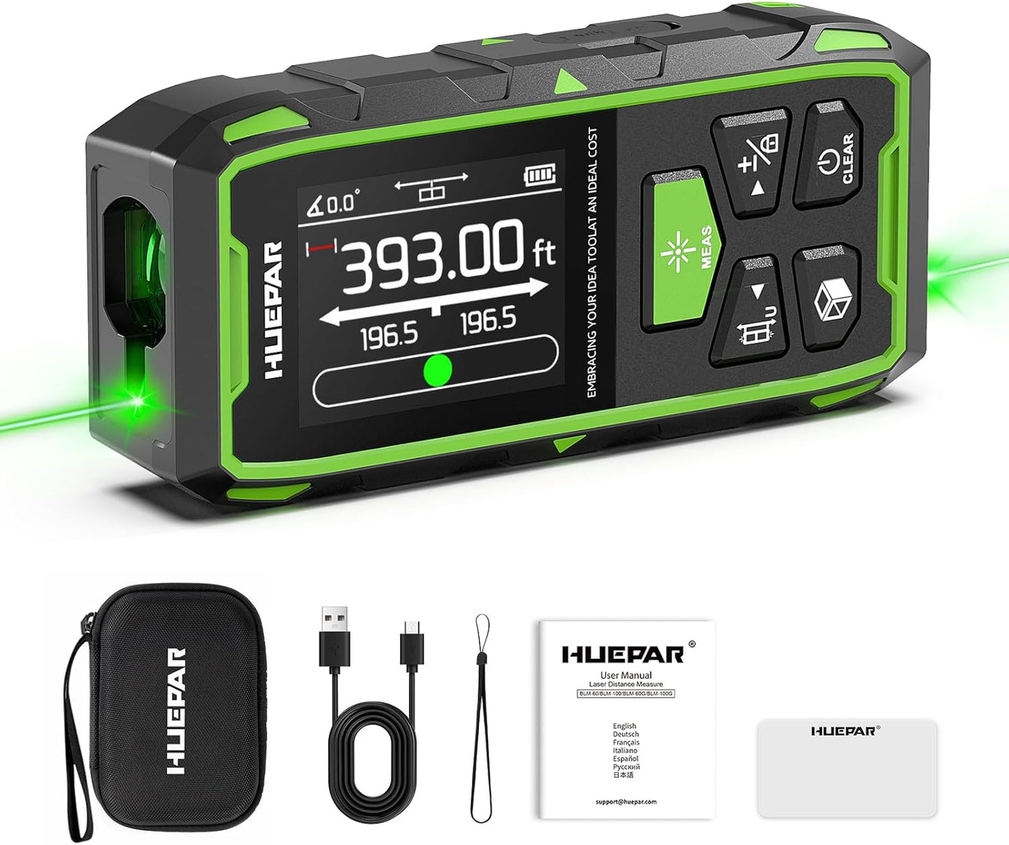 Huepar Dual Laser Measuring Tool for Accurate Distance Measurement