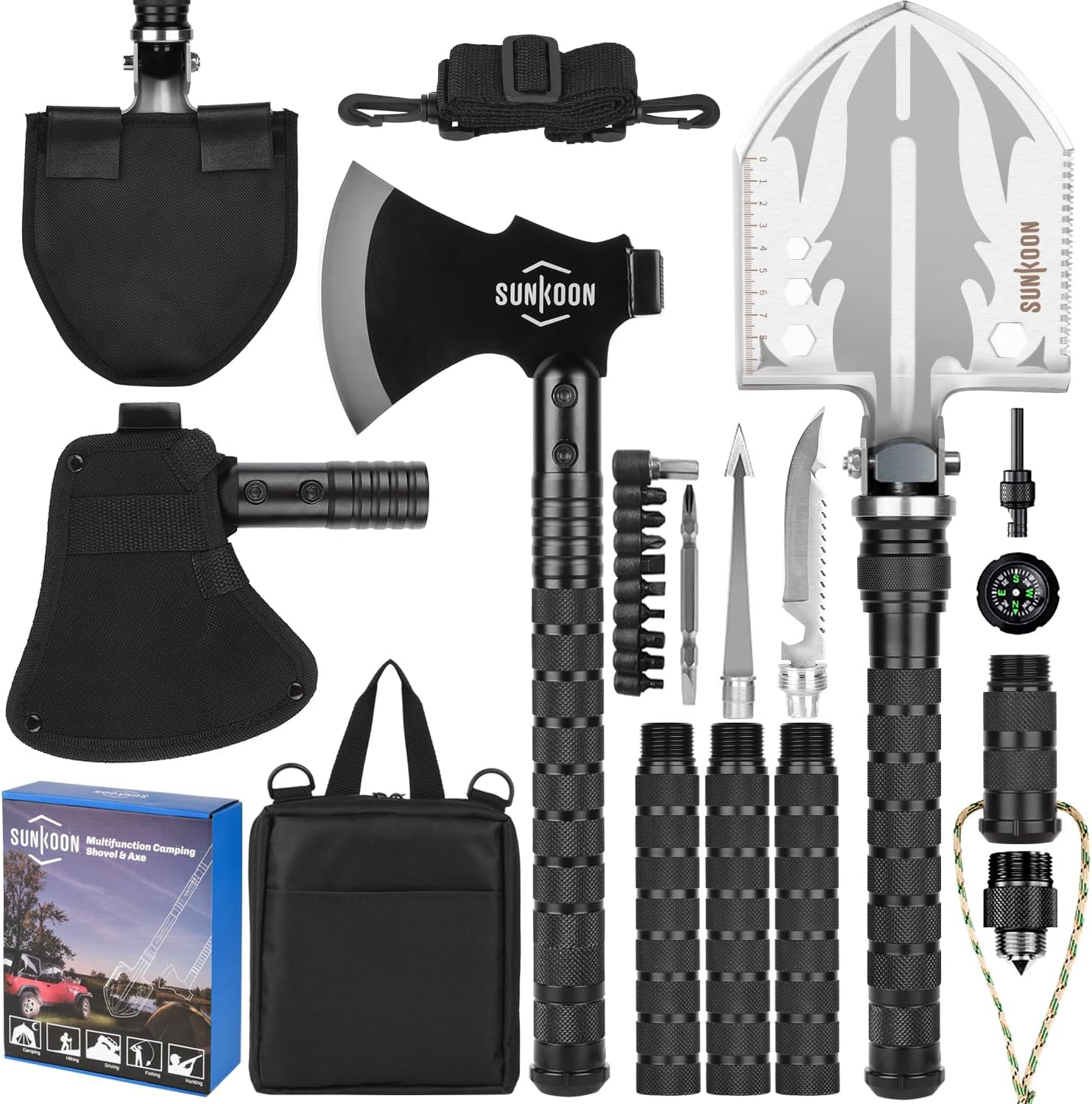 Sunkoon 2-in-1 Folding Survival Tool - Ultimate Portability!