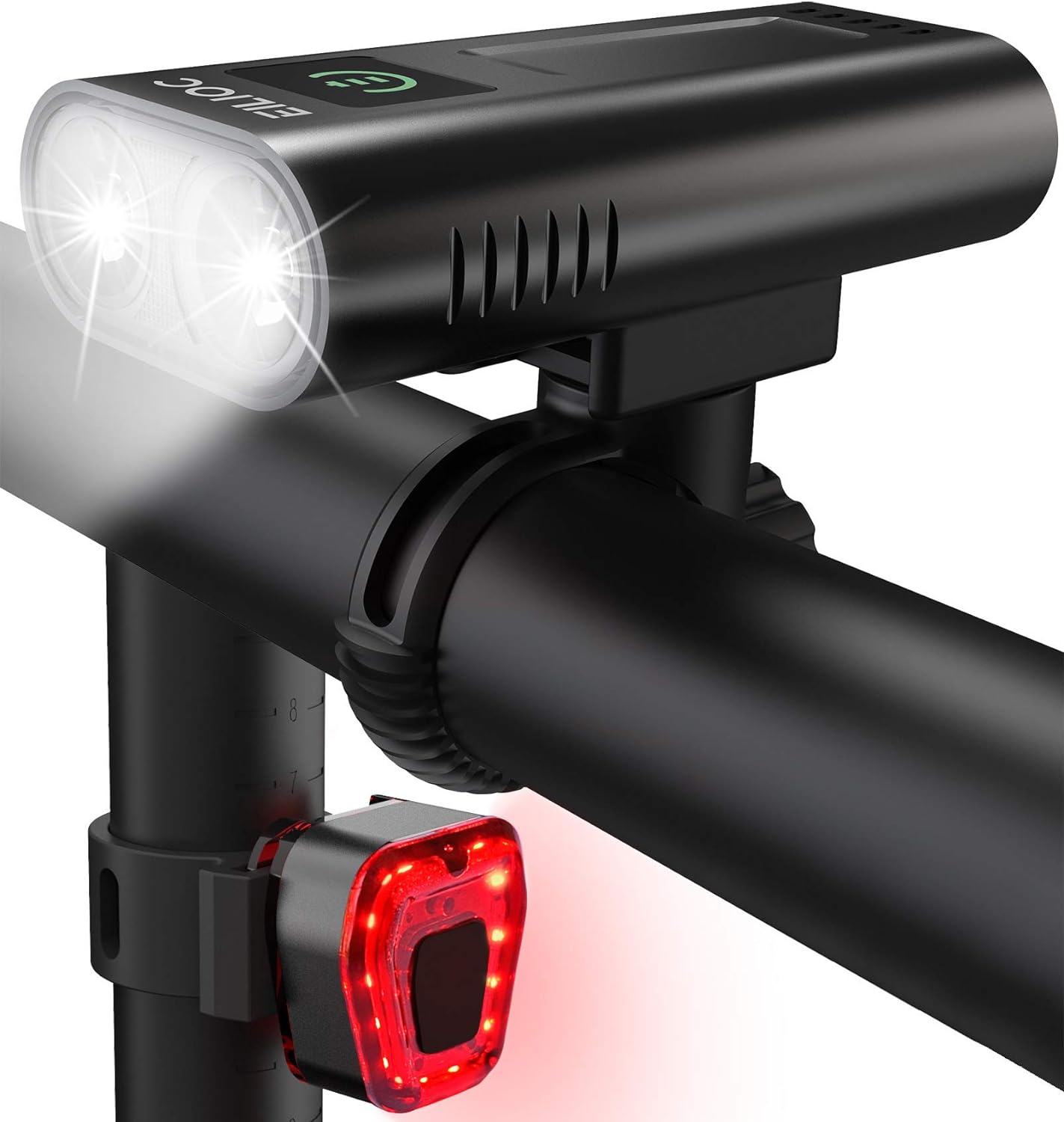 6400mAh Bike Lights Set for Night Riding - Super Bright 1200 Lumen