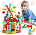 MAGBLOCK 136PCS Magnetic Sticks Toy Building Blocks - Creative STEM