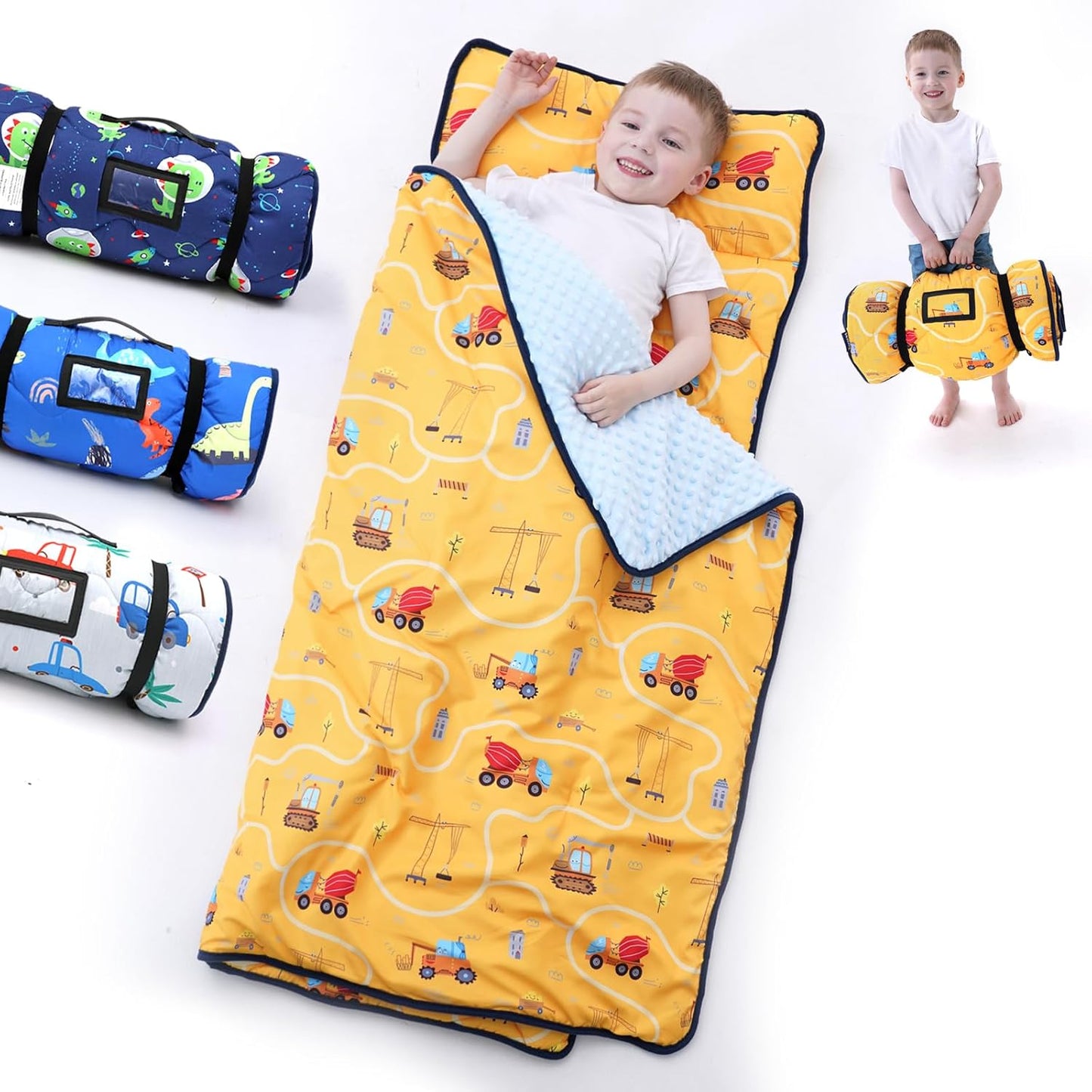 Toddler Nap Mat with Pillow Blanket Set for Cozy Naptime