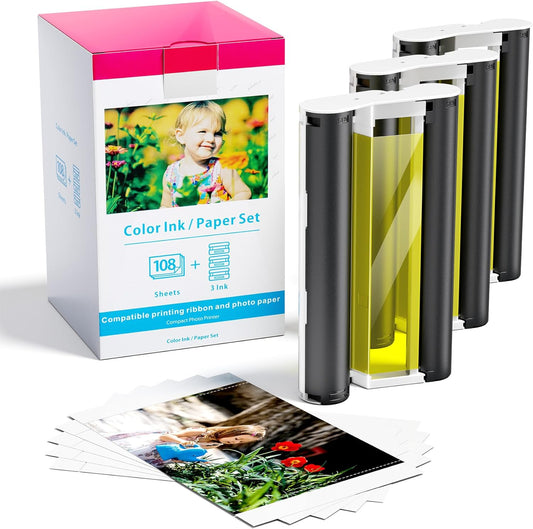 Compatible Canon Selphy CP1300 CP1500 Ink and Paper Set Review