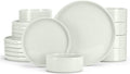 E-far Dinnerware Sets for 6, 18-Piece Stoneware Set - Durable Everyday