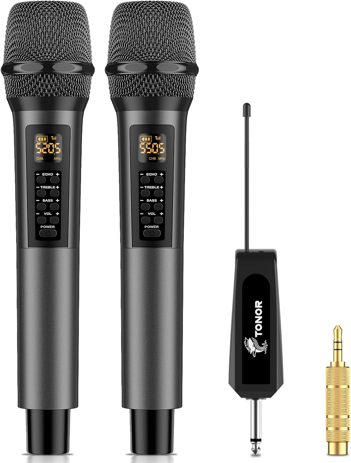 TONOR Wireless Microphones with Treble Bass Echo for Karaoke