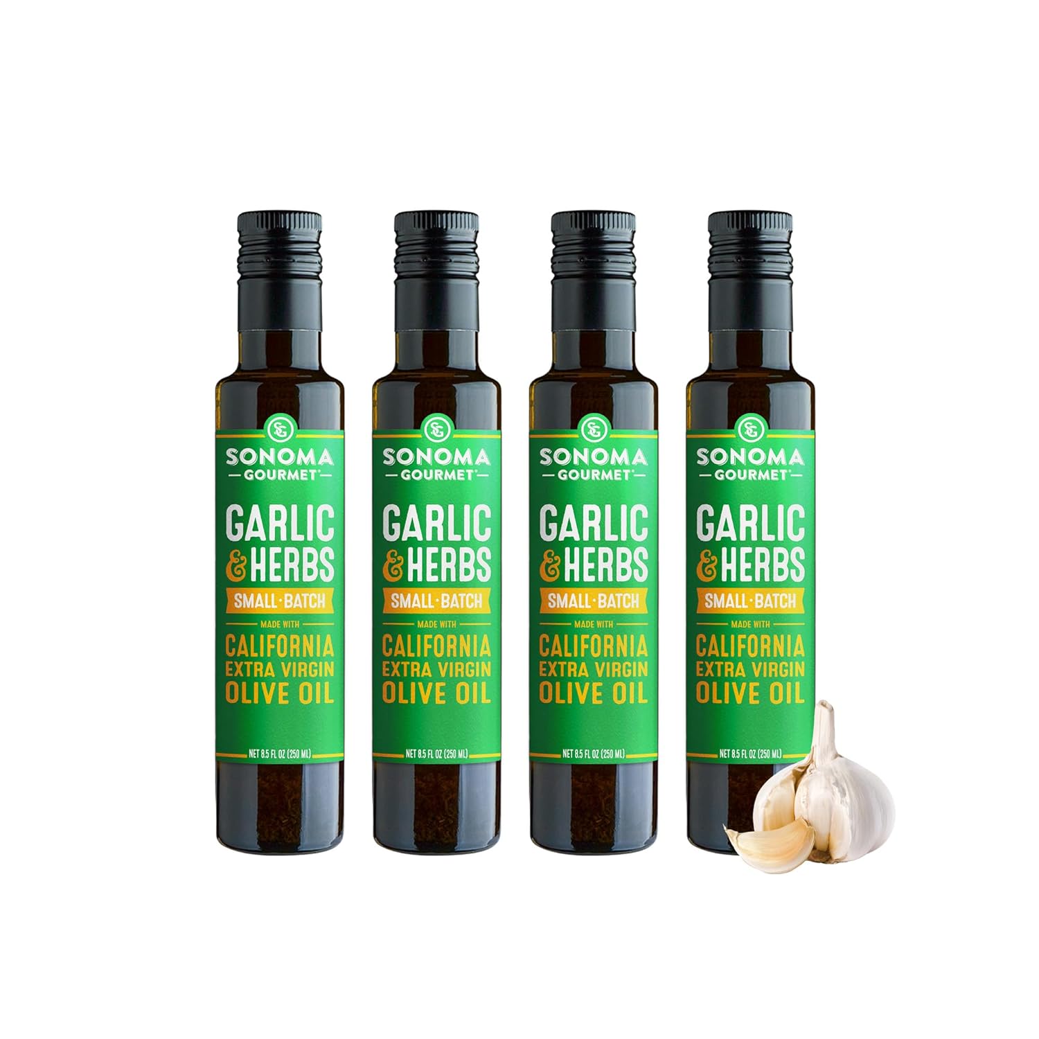Garlic & Herbs Flavored Olive Oil - 100% California Extra Virgin