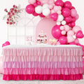 Table Skirt 14ft Pink Tutu Table Skirt for Rectangle Table - Party