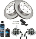 TRQ Front Brake Pad & Rotor Kit Semi-Metallic Compatible with Cadillac