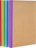 Kraft A5 Composition Notebooks College Ruled 8-Pack - Durable Travel