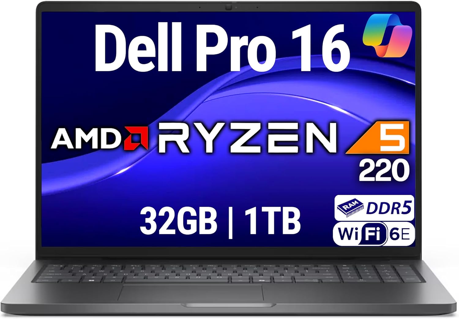 Dell Pro 16 FHD+ Business Laptop with Ryzen 5 and 32GB RAM