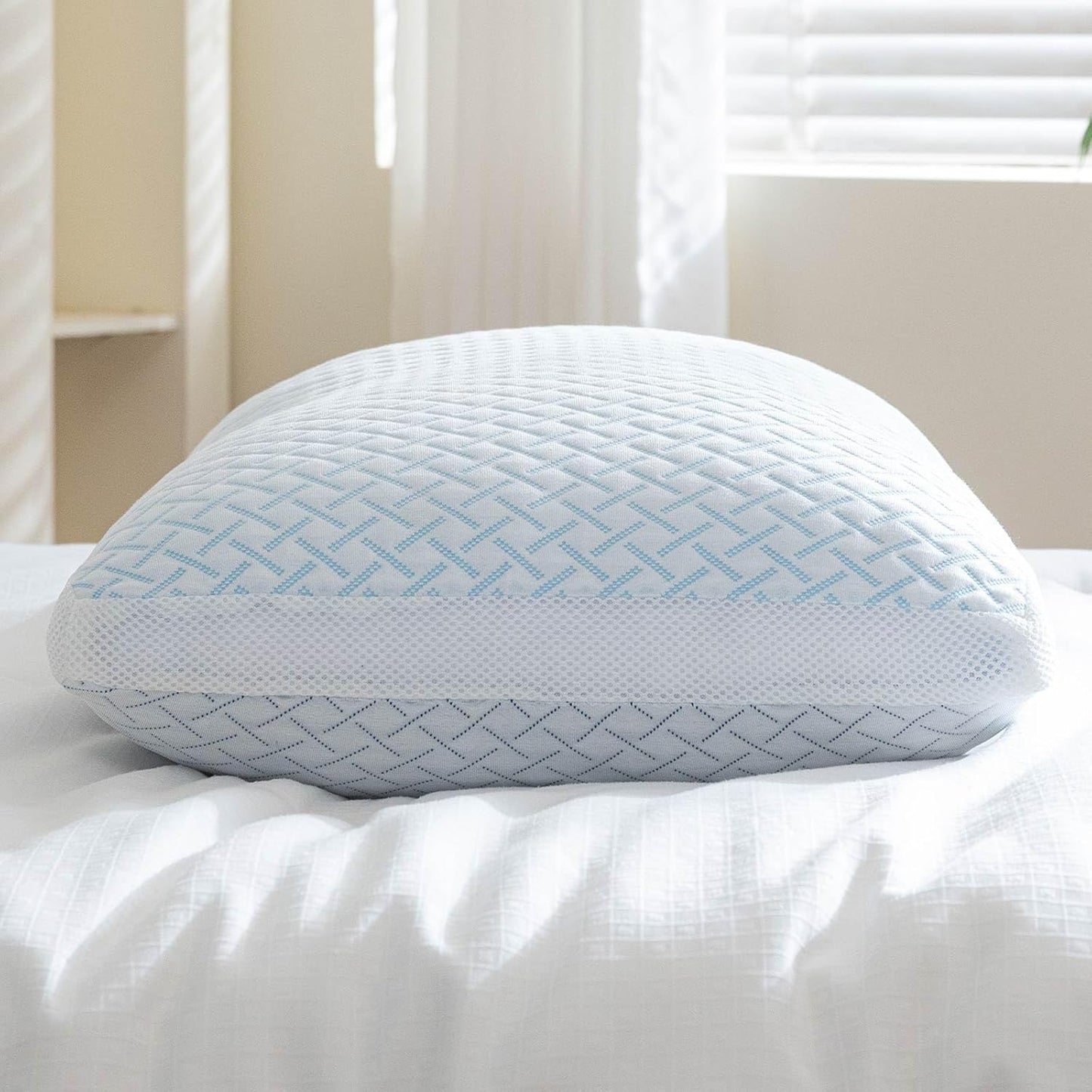 Shredded Memory Foam Cooling Soft Pillow for All Sleepers