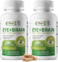 2 Pack Lutein Eye Vitamins 14 in 1 Supplement - Dual Eye & Brain