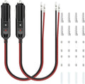 12V Cigarette Lighter Male Plug 2 Pack with 16 AWG Wire - LED