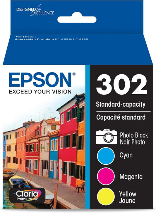 Vibrant Colors: Epson 302 Claria Premium Ink Combo Pack