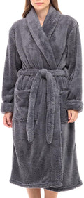 Plush Fleece Robe for Women - Warm Shaggy Bathrobe Comfort