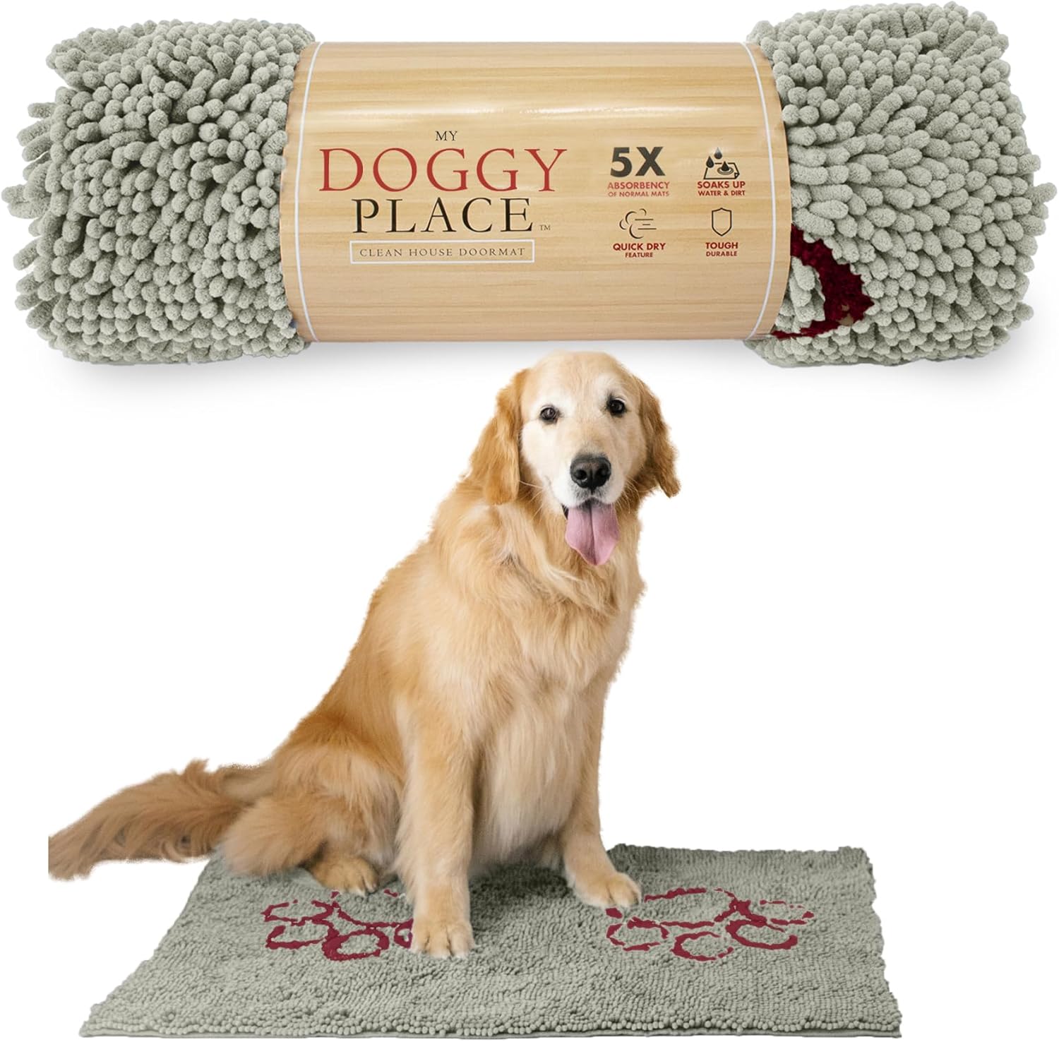 Microfiber Dog Mat for Muddy Paws - Absorbent and Quick-Drying
