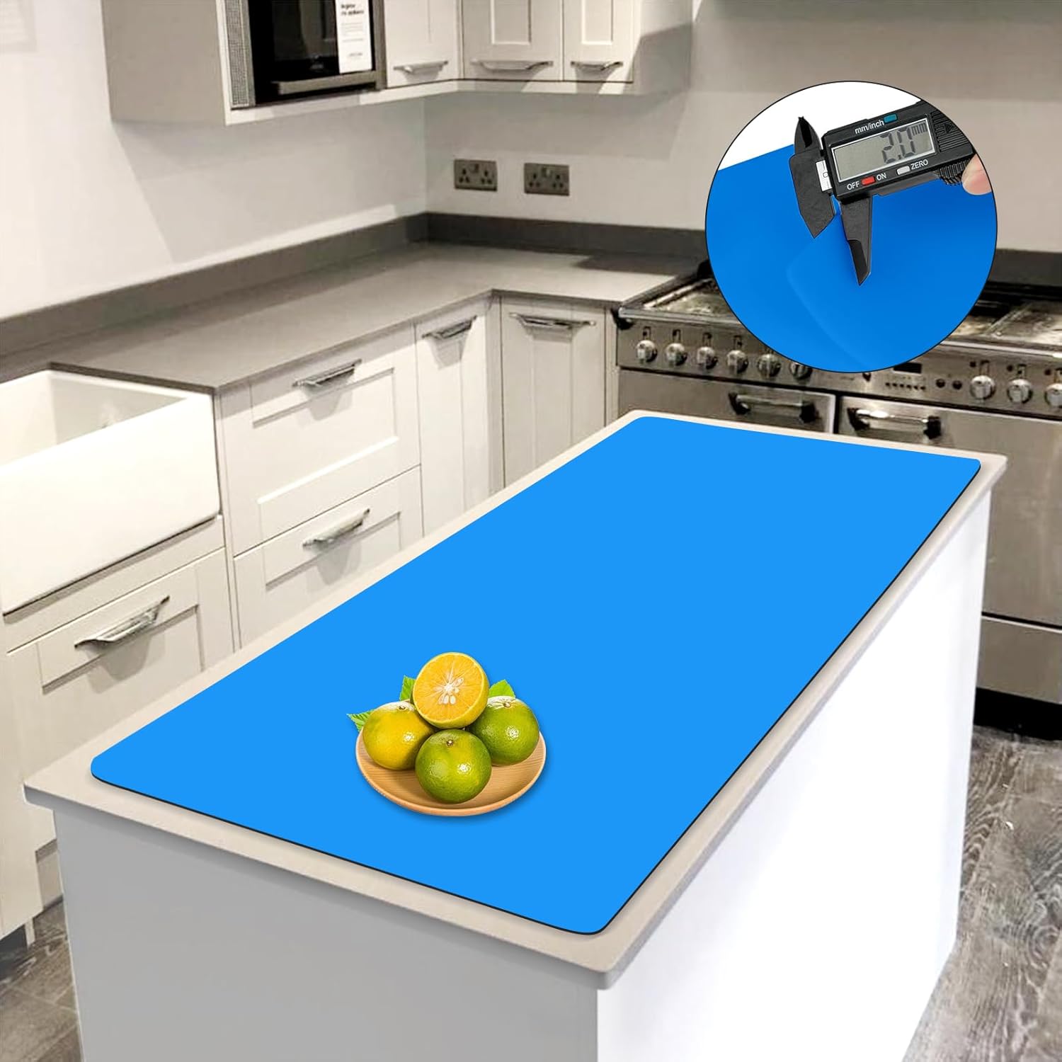 2MM Extra Thick Large Silicone Mat for Kitchen Counter Protection