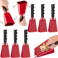 6 Pack Cowbells Noise Makers 10 in with Handles - Loud Cheering Bells