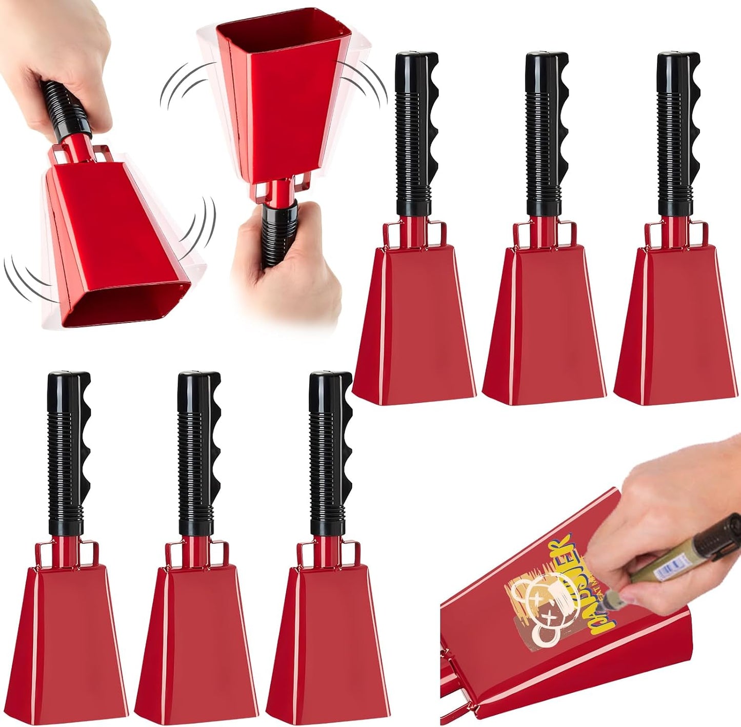 10 Inch Cowbells Noise Makers for Sporting Events and Parties