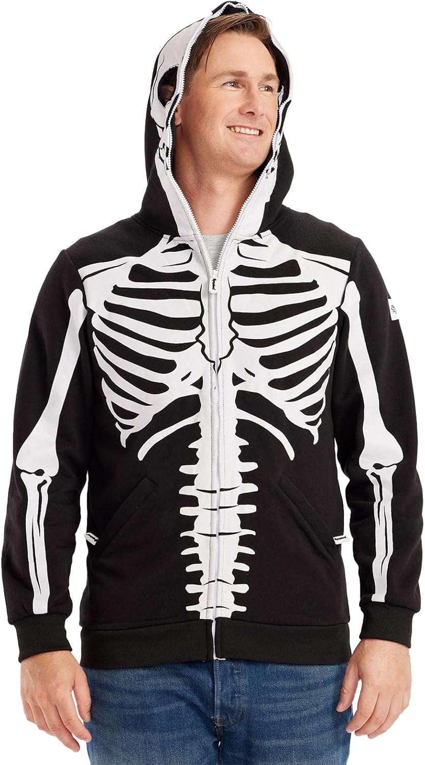 Tipsy Elves Costume Hoodie Unisex Adult Front Zip Halloween Fun
