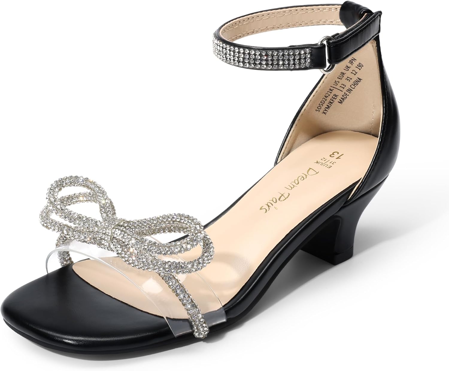 DREAM PAIRS Girls Sandals with Bow Flower Design for Comfort