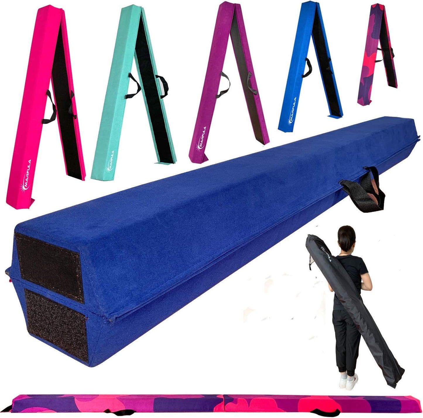 6 FT Folding Gymnastics Beam - Extra Firm Foam Balance Beam