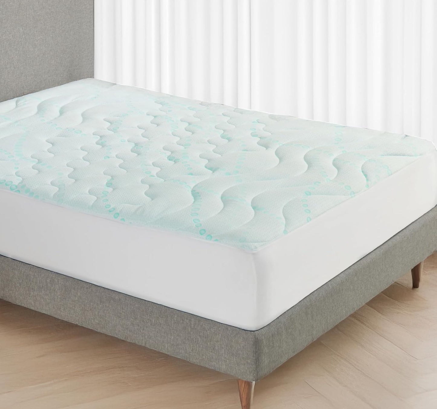California King Cooling Mattress Pad with 3-Zone Support Design