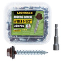 Metal Roofing Screws #10 x 1-1/2 in Brown - 300-PCS Pack
