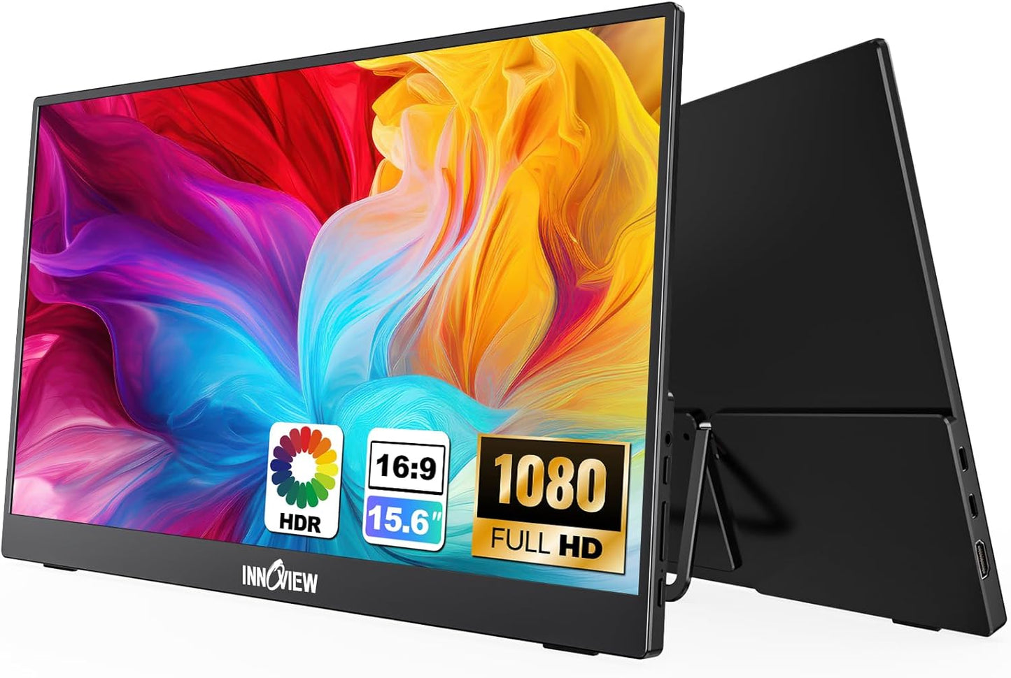 InnoView 15.6'' FHD USB-C Monitor - 90 Stand, HDR IPS
