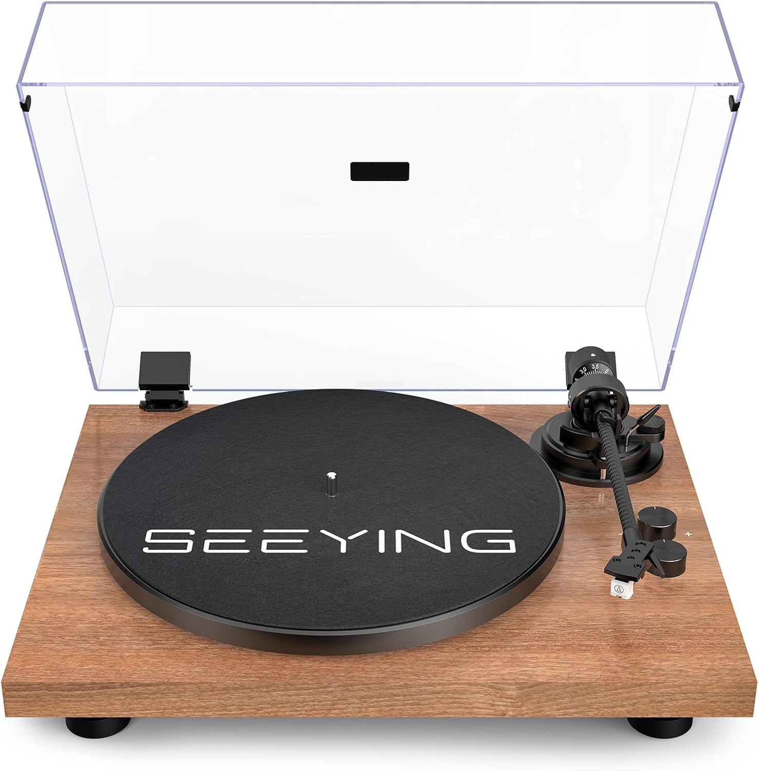 Turntable Vinyl Record Player with Bluetooth Output and Pitch Control
