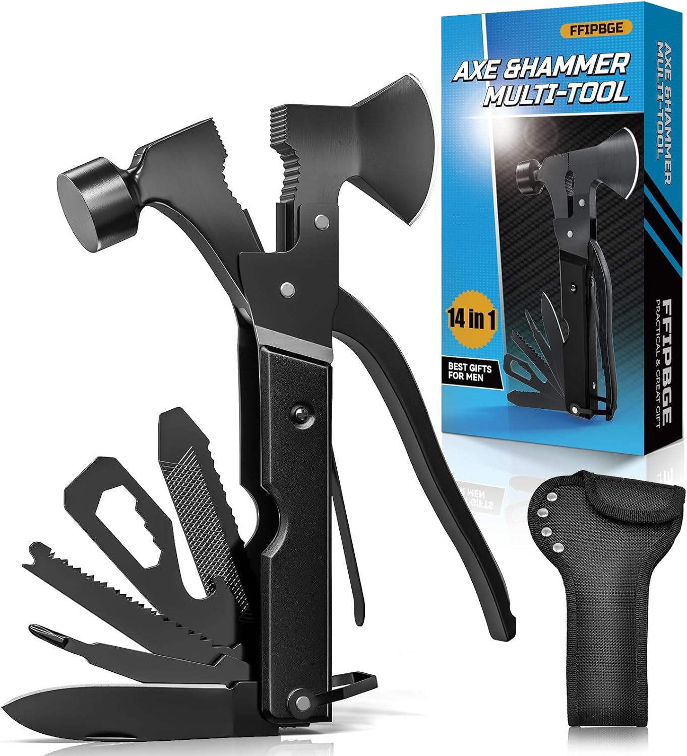 Ultimate 15-in-1 Multitool Axe: Perfect for Outdoor Survival