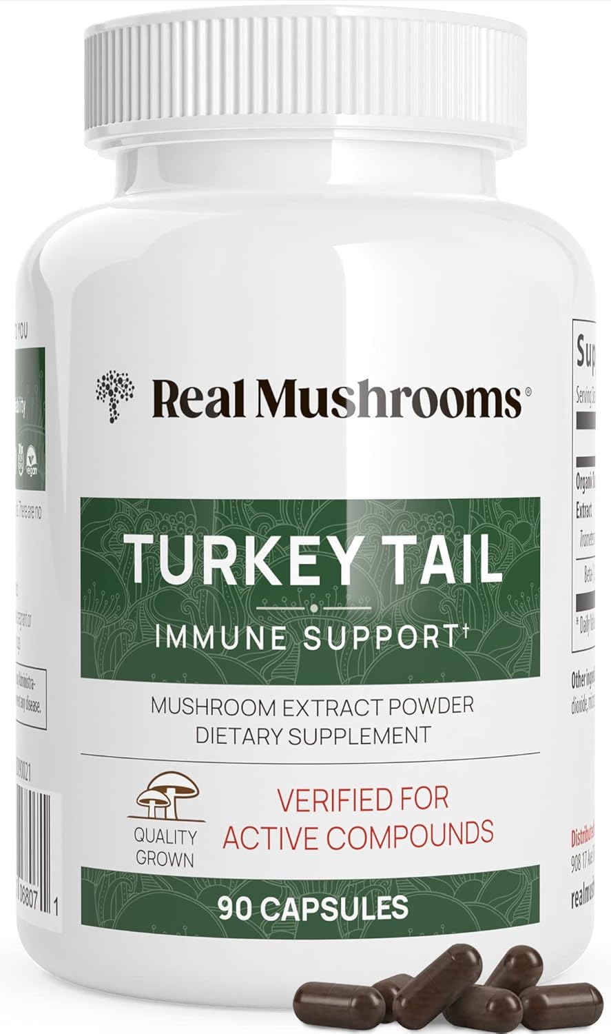 Organic Turkey Tail Mushroom Capsules for Daily Wellness Support