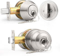 Entry Door Knob Set with Single Cylinder Deadbolt - Keyed Alike