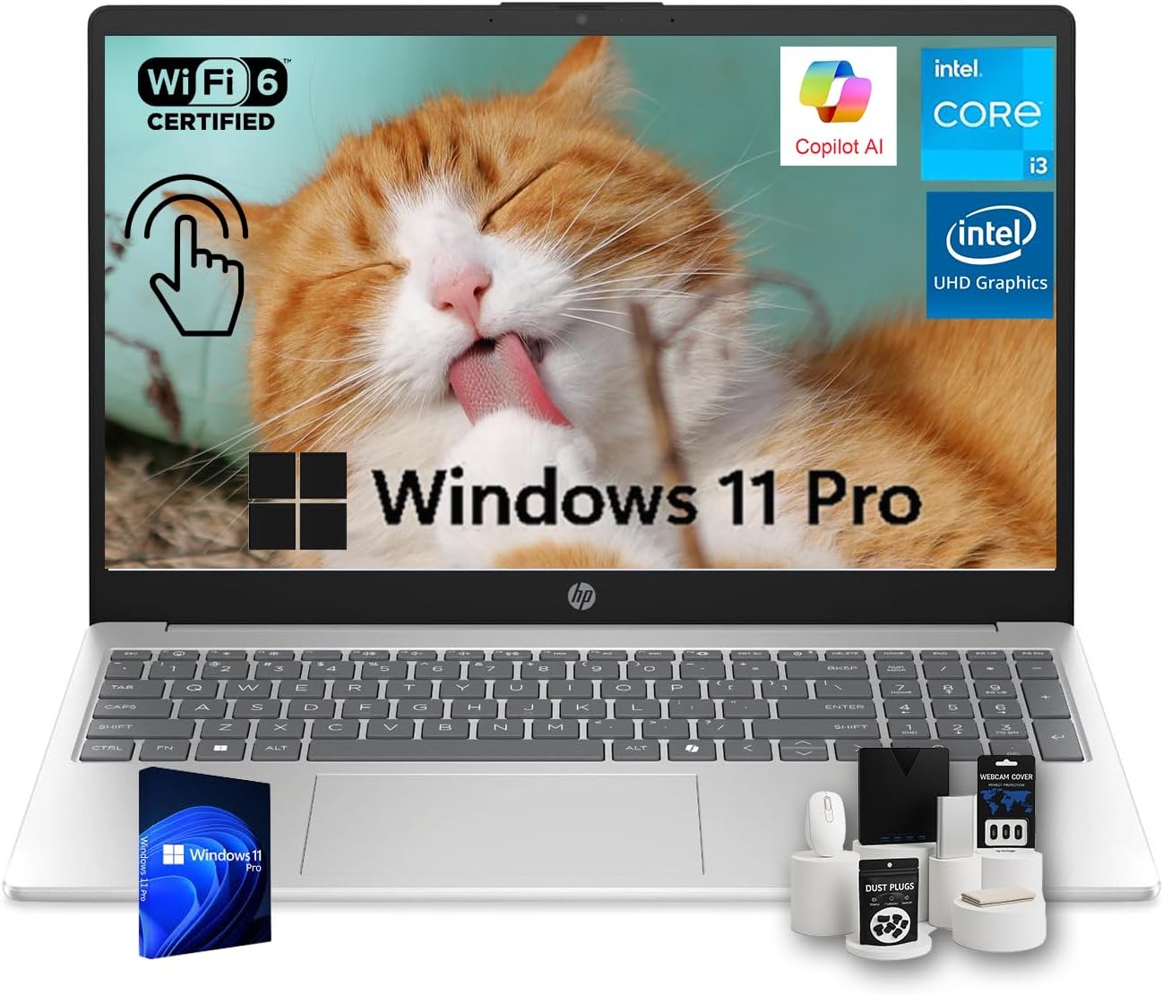 HP Business Laptop with Touchscreen and Intel i3 Processor