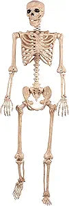 Crazy Bonez Pose-N-Stay Skeleton: 60in Tall Halloween Decor