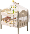 Baby Doll Bunk Bed for 20 in Dolls - Wooden 2 in 1 Doll Crib