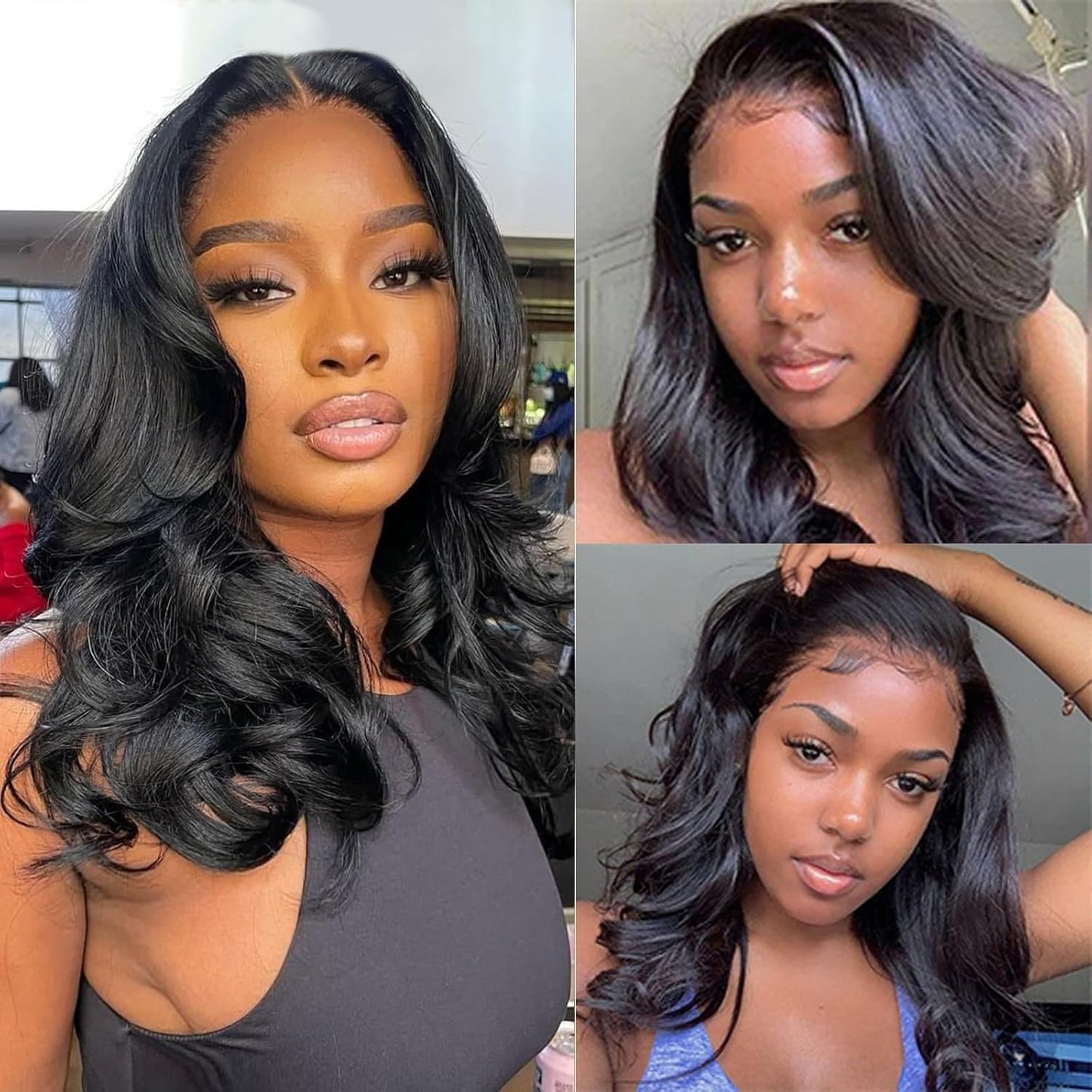 4x4 Body Wave Lace Front Wigs Human Hair for Natural Look