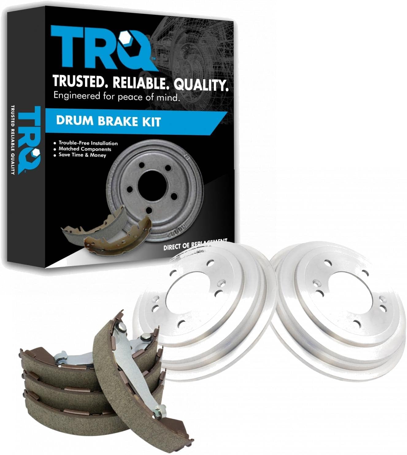 TRQ Rear Brake Shoe & Drum Kit for Hyundai Elantra Venue