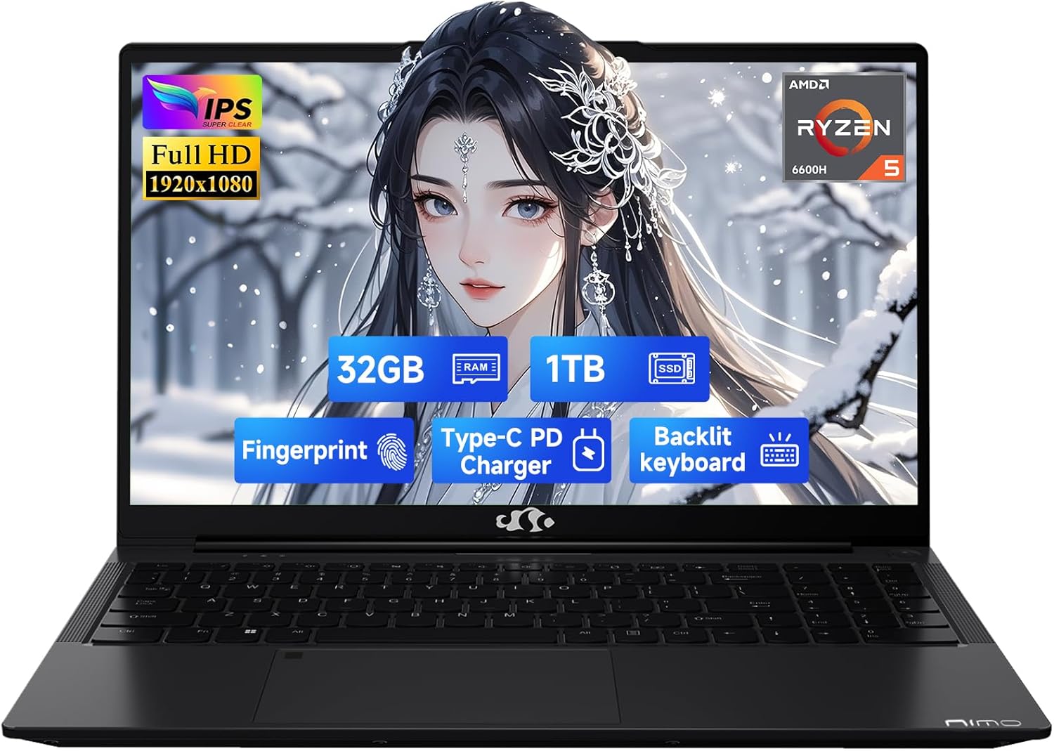 NIMO 15.6 FHD Gaming Laptop with Ryzen 5 and Radeon 660M GPU