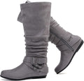 Luoika Women's Extra Wide Calf Knee High Slouchy Boots - True Wide