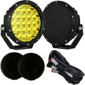 7in Amber Round Off Road Lights Pair 210W 32000LM - Super Bright
